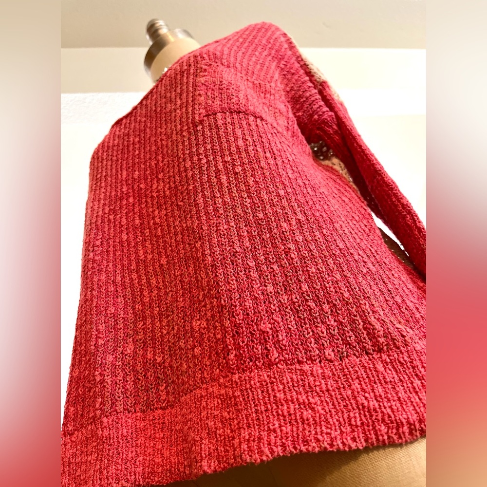 EUC M Free People Crochet Knit Sweater - Picture 3 of 9